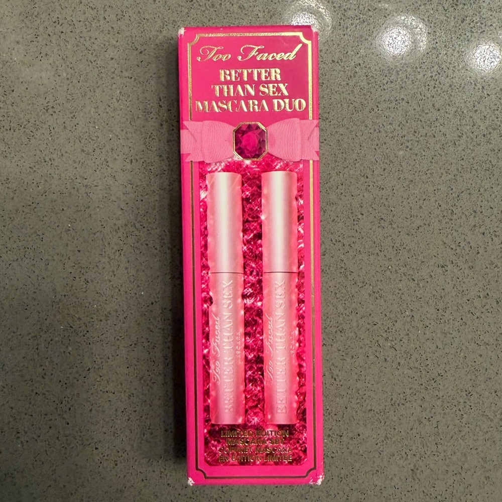 Too Faced Better Than Sex Mascara Duo Set Full Size 2pc Limited Edition - Picture 6 of 6